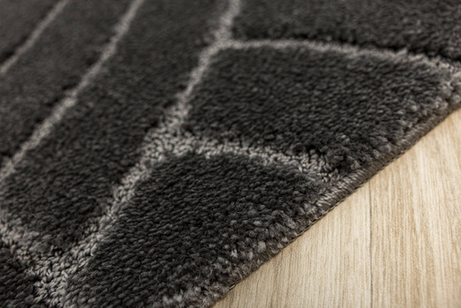 Dywanik Łazienkowy Antypoślizgowy Sash Dark Grey Ciemny Szary Pasy