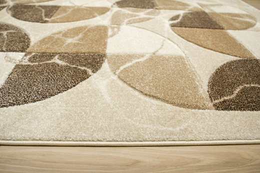 Dywan Amelia A472A cream/beige Beżowy Brązowy Półkola Marmur Drugi Gatunek