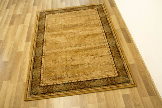 Wełniany Dywan Dywilan Omega Lava Miód Ornament Beż Brąz