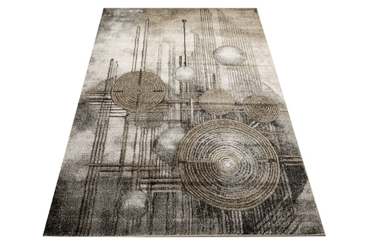Dywan Ponte N877A d.grey/beige Szary Brąz Okręgi