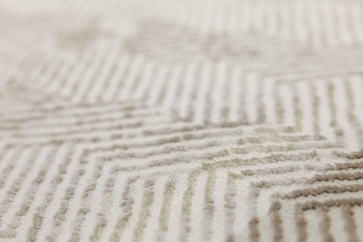 Lśniący Dywan Allora Plus D893A cream/d.beige Krem Złoty Jodełka Ramka