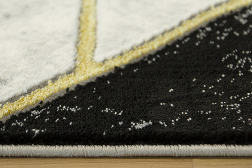 Dywan Diamond K4423G Geometryczny złote kreski