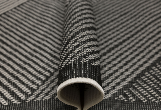 Dywan Dwustronny Sznurkowy Brussels 205942/10120 Night Antracyt Szary Trójkąty Outdoor