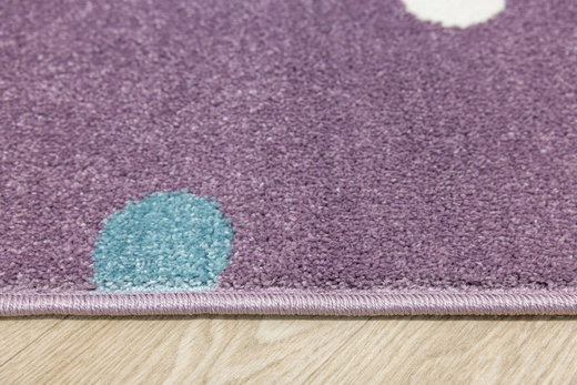 Dywan Dziecięcy C275A lila/rose Fiolet Kropki