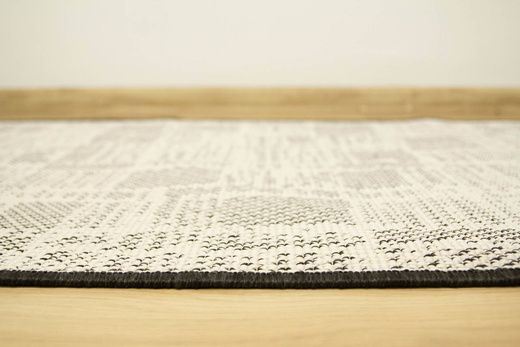 Dwustronny Sznurkowy Chodnik Brussels 205467/10110 Night Antracyt Krem szerokość 80 cm