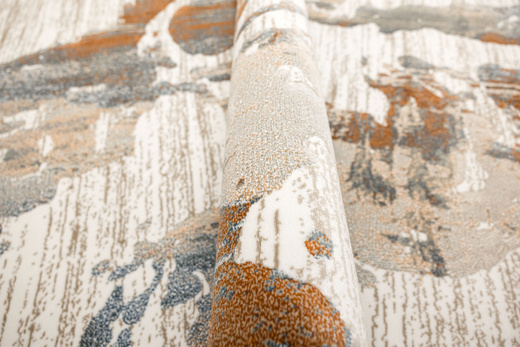 Dywan Argent 14717 O11 Orange Niebieski Pomarańczowy Marmur