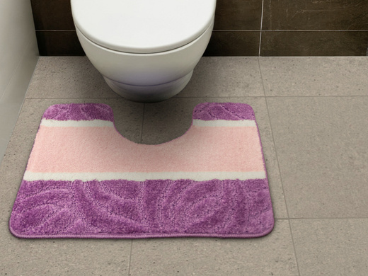Komplet 2-częściowy Łazienkowy Murcia Pink Róż Fiolet Listki