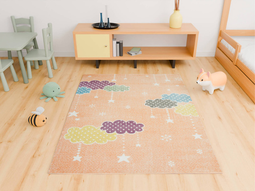 Dywan Lima B069A rose/cream Chmurki Gwiazdki Róż