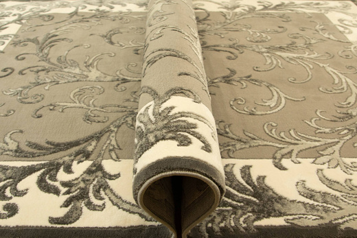 Dywan Galya K4084G grey/grey Szary Krem Srebrny Liście