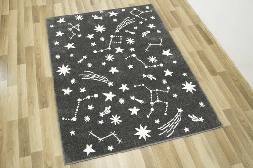Dywan Lima 9572A d.grey/cream Szary Kremowy Gwiazdy Nocne Niebo
