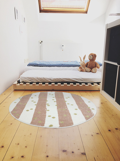 Okrągły Dywan Lima M044A cream/rose Róż Krem Zloty Paski