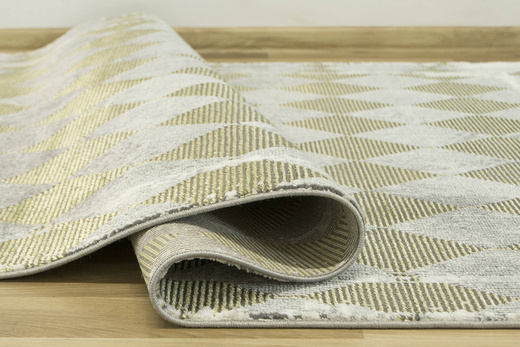 Dywan Diamond K8728G gold Złote Romby