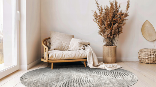 Dywan Owalny Matara P171A sp.antra/l.beO Beż Szary Kaszmir Linie