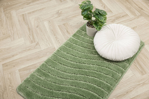 Dywanik Łazienkowy Antypoślizgowy Sara Sage Zielony Fale