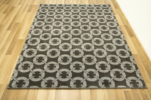 Dywan Fushe 2498 d.grey/l.grey Szary Grafit Kółka
