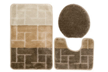 Komplet 3-częściowy Łazienkowy Teramo Beige Beż Brąz