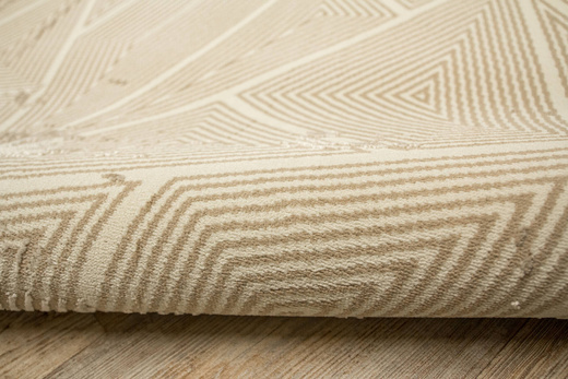 Lśniący Dywan Allora Plus F356A l.brown/beige Beż Złoty Trójkąty