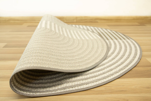 Okrągły Dywan Sznurkowy Foggia 16733/631 Szary Antracyt Krem