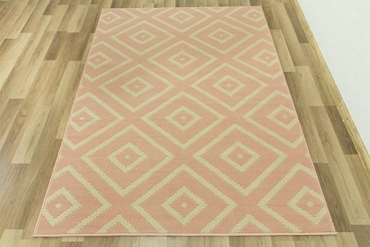 Dywan LUNA 503572/85822 romby różowe