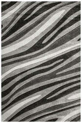 Dywan Amelia C012B grey/black Szary Czarny Fale