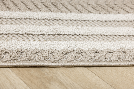 Dywan Milano 090 vizion/beige Beż Krem Ramka Frędzelki