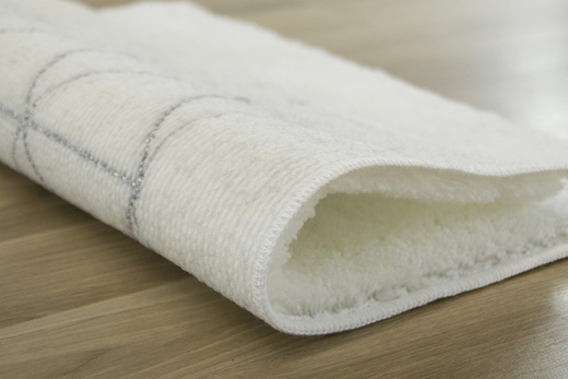 Dywanik do łazienki Jarpol Agadir Lurex Biały