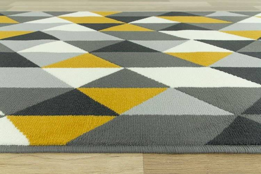 Chodnik luna 503652/89915 żółte trójkąty szerokość 70 cm