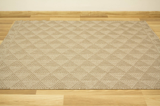 Dywan Dwustronny Sznurkowy Brussels 205740/10610 Linen Beż Krem Romby Outdoor