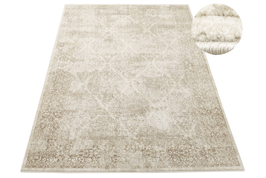 Lśniący Dywan Allora Plus 7754A cream/cream Ornament Beż Krem