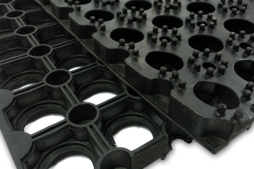 Mata Przerostowa Na Place Zabaw Ażurowa Gumowa Czarny