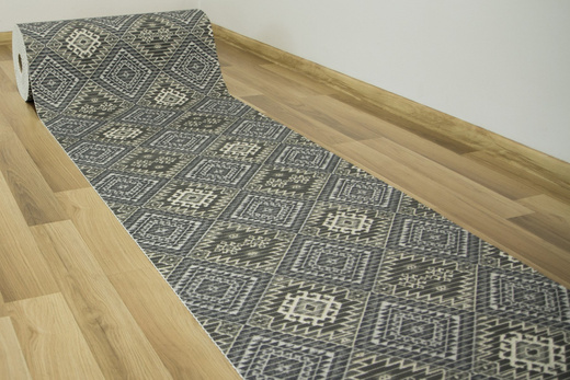 Mata Łazienkowa Softy-tex 827 patchwork romby aztec szary szerokosć 65 cm