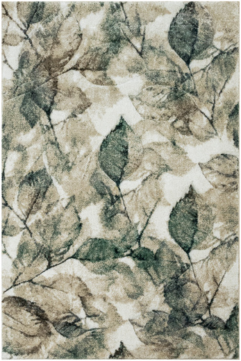 Dywan Kandy N041A l.beige/green Zielony Kaszmir Liście Fryz
