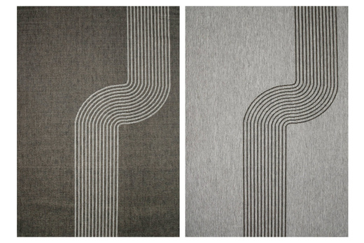 Dywan Dwustronny Sznurkowy Brussels 205631/11020 night silver Szary Grafit Fala Outdoor