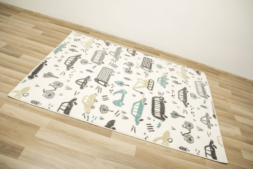 Dywan Dziecięcy Lima G762A cream/d.grey Samochody Krem Szary
