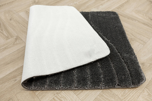 Dywanik Łazienkowy Antypoślizgowy Sara Dark Grey Ciemny Szary Fale