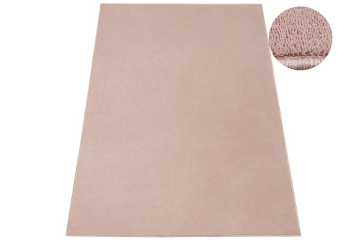 Dywan Plush Rosa Antypoślizgowy Pudrowy Róż Rabbit