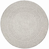 Okrągły Dwustronny Dywan Sznurkowy Brussels 205580/10010 silver Szary Krem Okręgi Outdoor