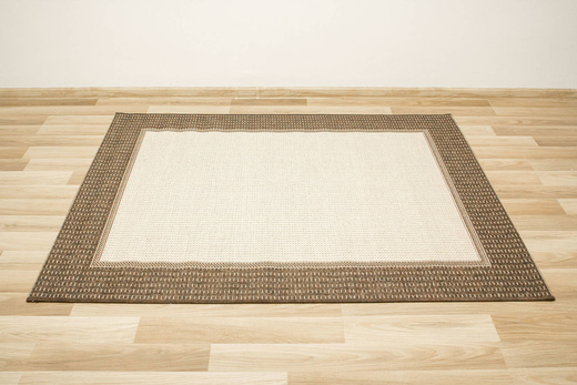 Dywan Płasko Tkany Natura PT 979/91 Brąz Beż z ramką