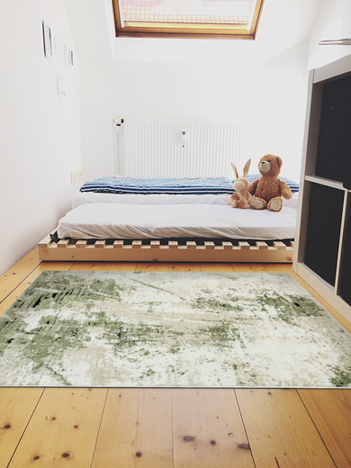 Dywan Bosa K437A cream/green Kremowy Zielony Abstrakcja