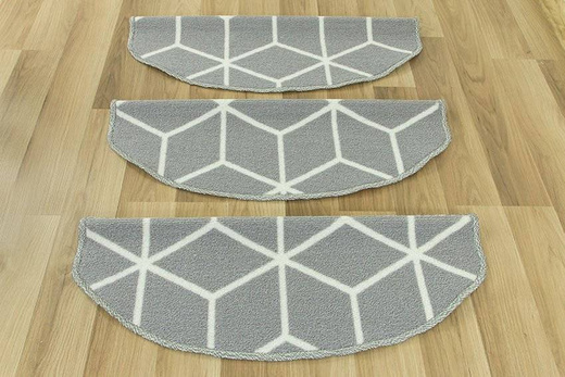 Nakładki półokrągłe cubes 19 jasny szary guma