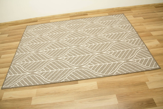 Dywan Dwustronny Sznurkowy Brussels 205647/10210 coffee Beż Krem Listki Outdoor