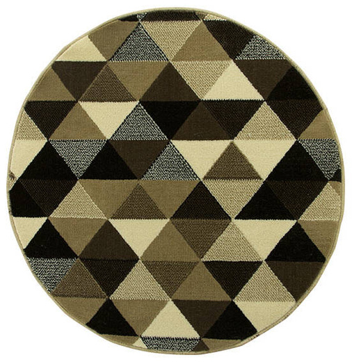 Okrągły Dywan Luna ch luna 503430/97911 trójkąty brąz