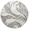 Dywan Okrągły Matara P176A m.grey/sp.antO Szary Fale