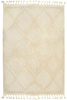 Dywan Berber 7063 Ivory Kość Słoniowa Romby 3D z frędzlami