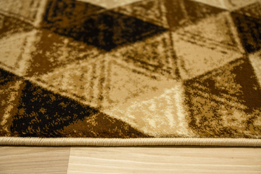 Dywan Super Rose 9592A Brown/Beige Brąz Beż Krem Trójkąty