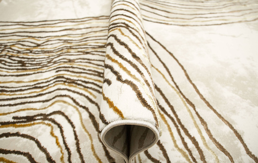 Dywan Elisa PF152 Brown Złoty Brąz Linie