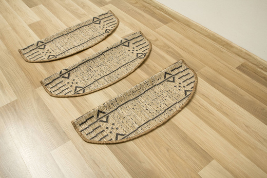 Nakładki Półokrągłe Sznurkowe Terra Aztec 04 Linie Beż Grafit