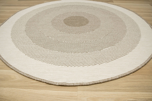 Okrągły Dwustronny Dywan Sznurkowy Brussels 2205195/10610 Linen Beż Krem Koła Outdoor