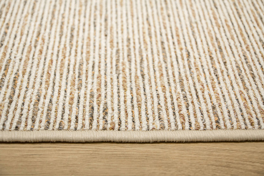 Wykładzina Pętelkowa Genewa 61 Beż Melanż Gruby Splot Prążki szerokość 4 m