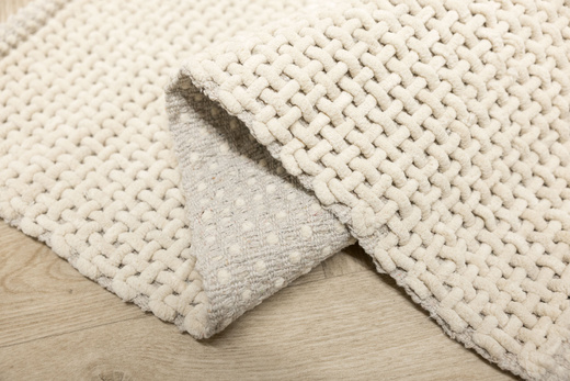 Bawełniany Dywanik Chodniczek Moko Beż Gruby Splot